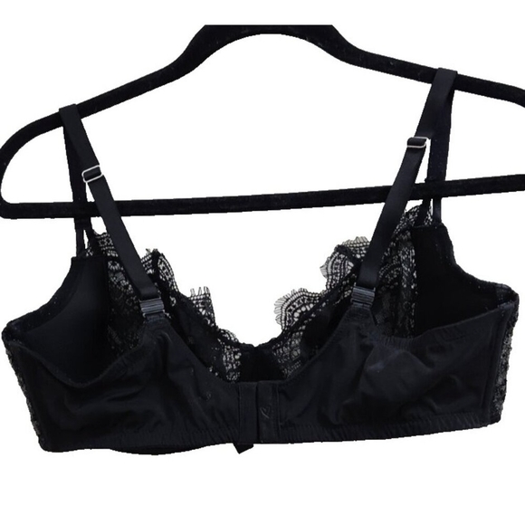 VICTORIA’S SECRET Women’s Black Lace Dream Angels Non-Padded Push Up Bra 38DD - Picture 7 of 8